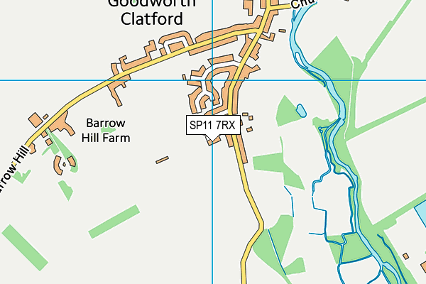 SP11 7RX map - OS VectorMap District (Ordnance Survey)