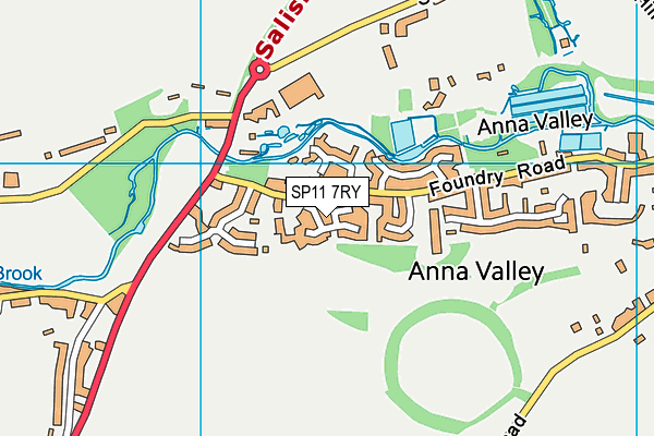 SP11 7RY map - OS VectorMap District (Ordnance Survey)