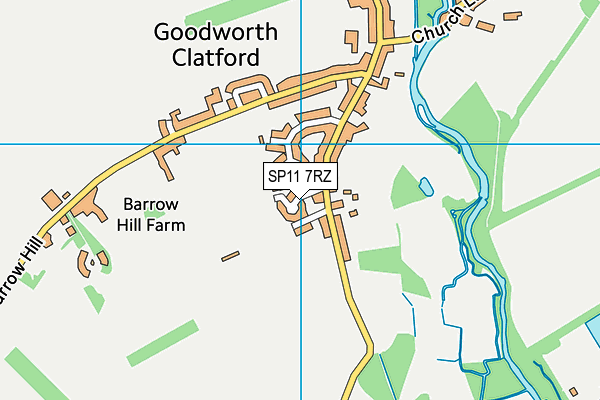 SP11 7RZ map - OS VectorMap District (Ordnance Survey)