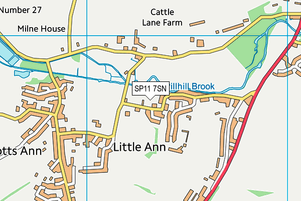 SP11 7SN map - OS VectorMap District (Ordnance Survey)