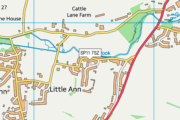 SP11 7SZ map - OS VectorMap District (Ordnance Survey)