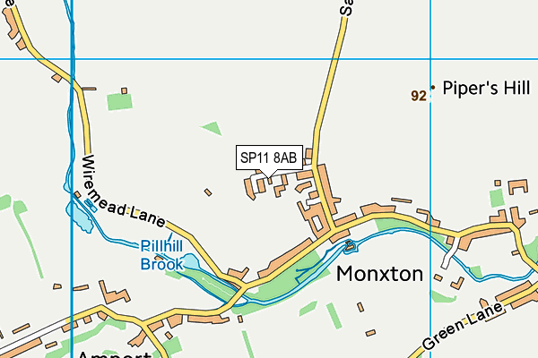 SP11 8AB map - OS VectorMap District (Ordnance Survey)