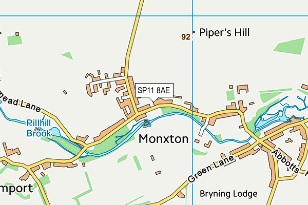 SP11 8AE map - OS VectorMap District (Ordnance Survey)