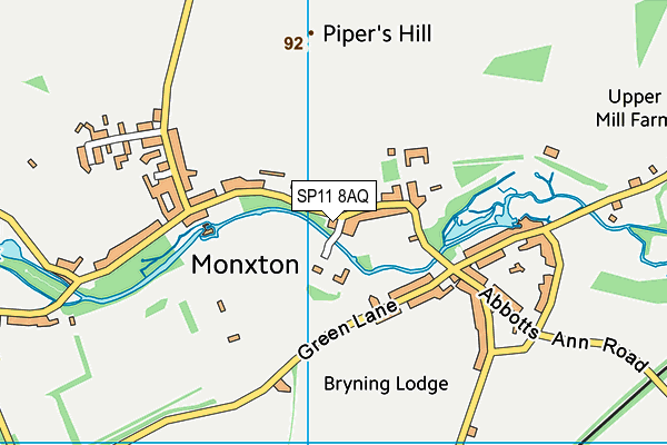 SP11 8AQ map - OS VectorMap District (Ordnance Survey)