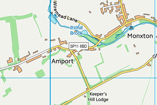 SP11 8BD map - OS VectorMap District (Ordnance Survey)