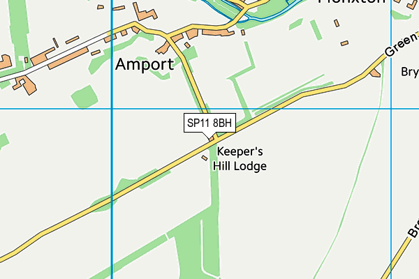 Amport Cricket Club map (SP11 8BH) - OS VectorMap District (Ordnance Survey)
