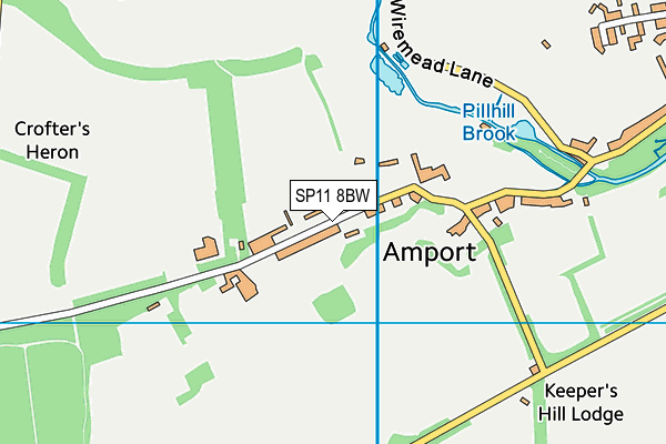 SP11 8BW map - OS VectorMap District (Ordnance Survey)
