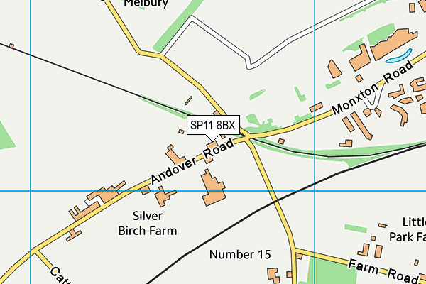 SP11 8BX map - OS VectorMap District (Ordnance Survey)