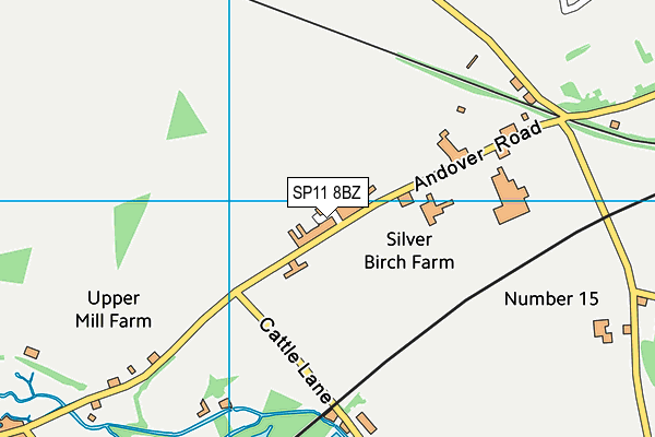 SP11 8BZ map - OS VectorMap District (Ordnance Survey)