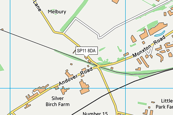 SP11 8DA map - OS VectorMap District (Ordnance Survey)