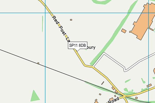 SP11 8DB map - OS VectorMap District (Ordnance Survey)