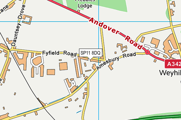 SP11 8DQ map - OS VectorMap District (Ordnance Survey)