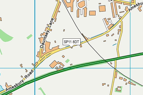 SP11 8DT map - OS VectorMap District (Ordnance Survey)