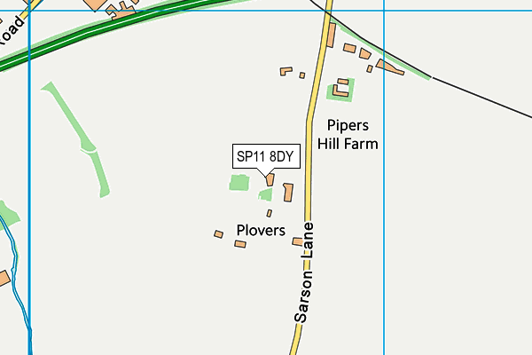 SP11 8DY map - OS VectorMap District (Ordnance Survey)