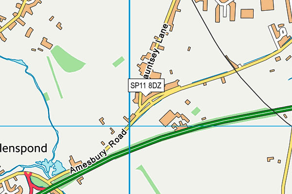 SP11 8DZ map - OS VectorMap District (Ordnance Survey)