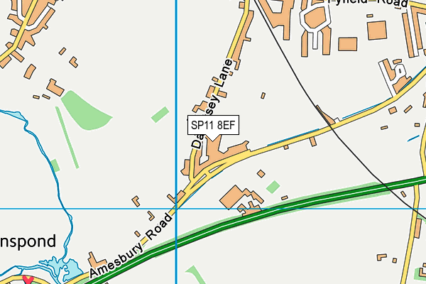 SP11 8EF map - OS VectorMap District (Ordnance Survey)