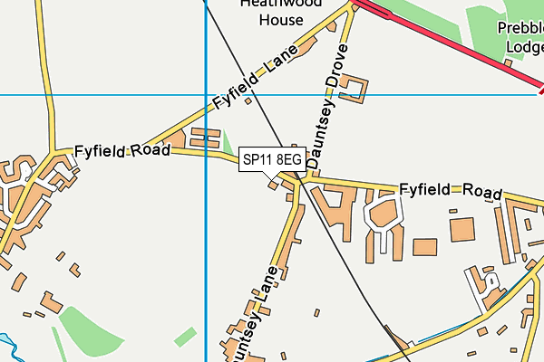 SP11 8EG map - OS VectorMap District (Ordnance Survey)