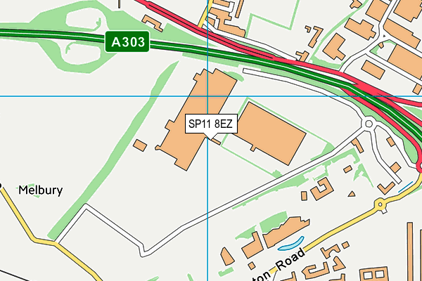 SP11 8EZ map - OS VectorMap District (Ordnance Survey)