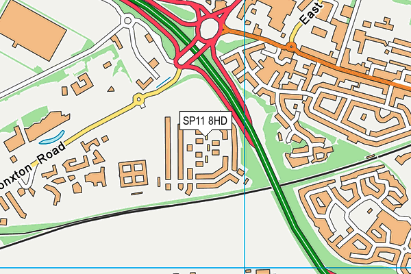 SP11 8HD map - OS VectorMap District (Ordnance Survey)