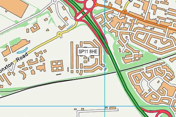 SP11 8HE map - OS VectorMap District (Ordnance Survey)
