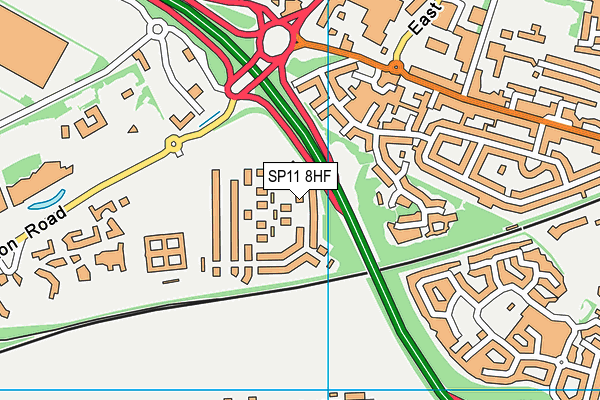 SP11 8HF map - OS VectorMap District (Ordnance Survey)