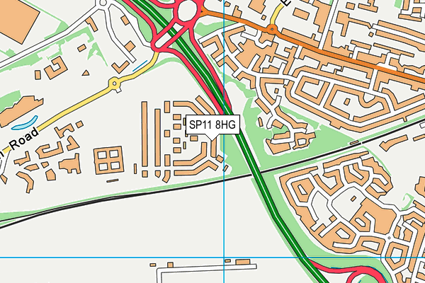 SP11 8HG map - OS VectorMap District (Ordnance Survey)