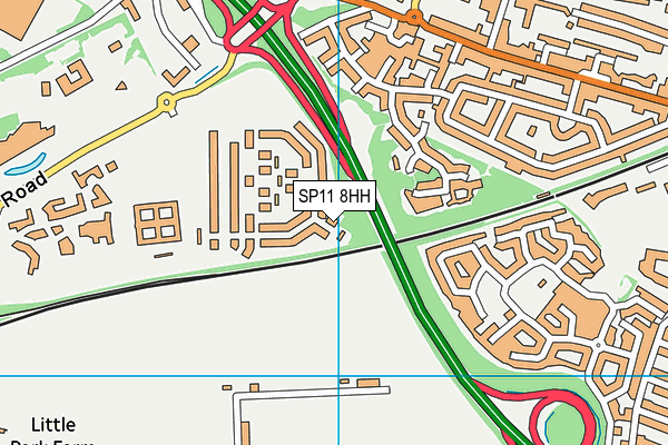 SP11 8HH map - OS VectorMap District (Ordnance Survey)