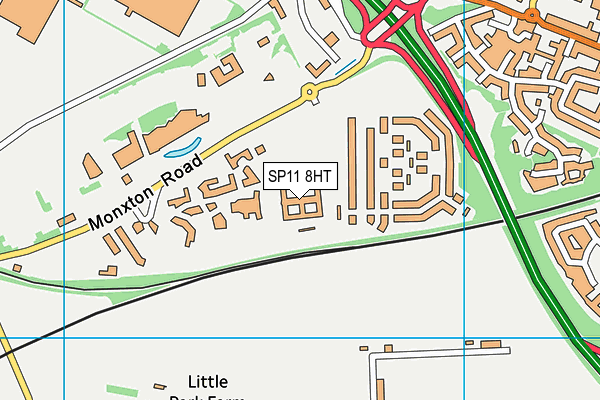 SP11 8HT map - OS VectorMap District (Ordnance Survey)