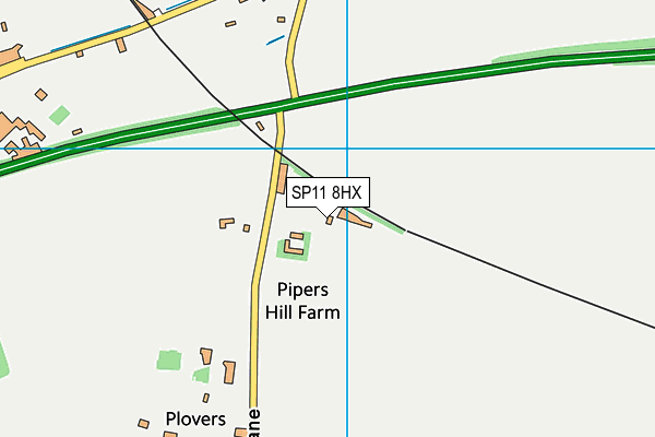 SP11 8HX map - OS VectorMap District (Ordnance Survey)