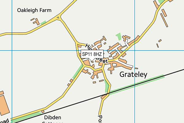 SP11 8HZ map - OS VectorMap District (Ordnance Survey)