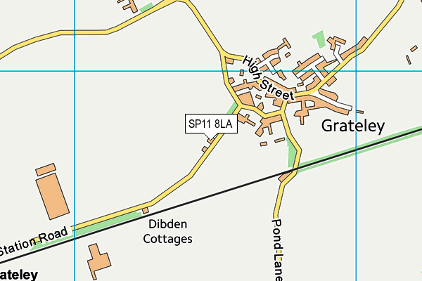 SP11 8LA map - OS VectorMap District (Ordnance Survey)