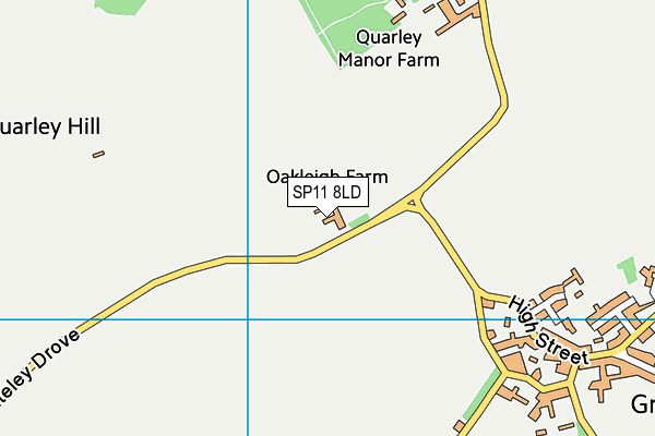 SP11 8LD map - OS VectorMap District (Ordnance Survey)