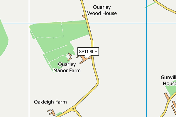 SP11 8LE map - OS VectorMap District (Ordnance Survey)