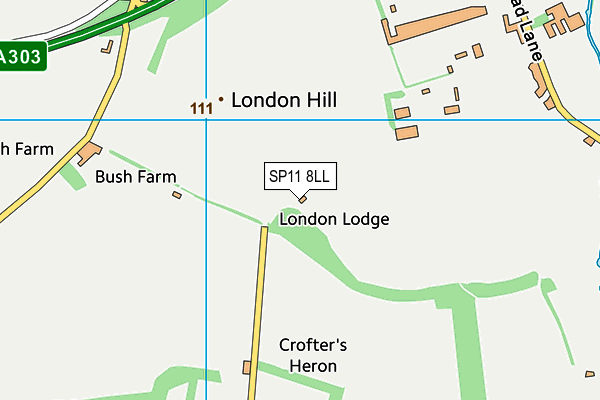 SP11 8LL map - OS VectorMap District (Ordnance Survey)