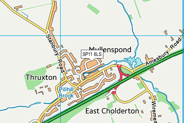 SP11 8LS map - OS VectorMap District (Ordnance Survey)