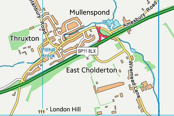 SP11 8LX map - OS VectorMap District (Ordnance Survey)