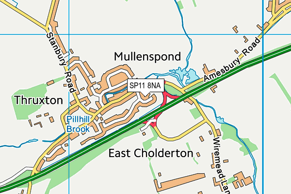 SP11 8NA map - OS VectorMap District (Ordnance Survey)