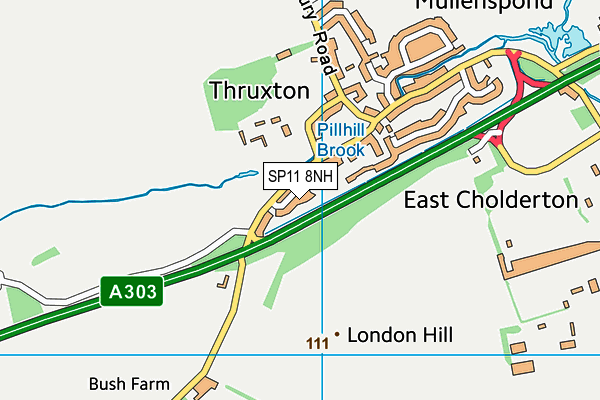 SP11 8NH map - OS VectorMap District (Ordnance Survey)