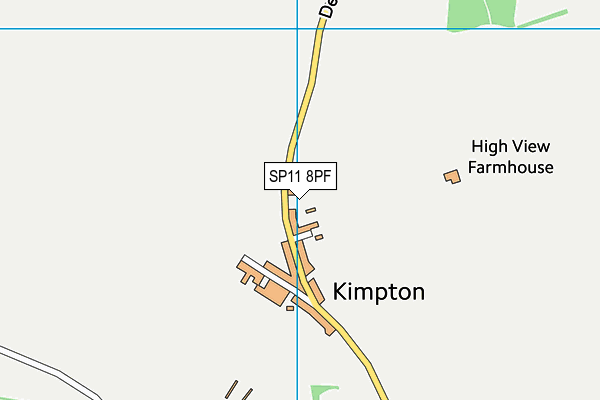 SP11 8PF map - OS VectorMap District (Ordnance Survey)