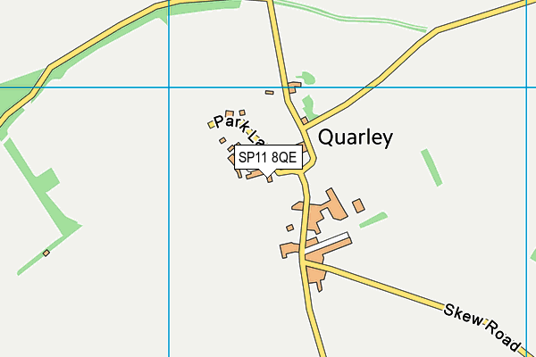 SP11 8QE map - OS VectorMap District (Ordnance Survey)