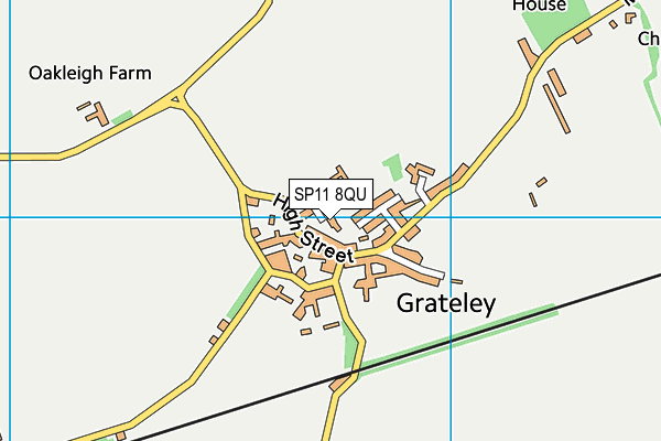 SP11 8QU map - OS VectorMap District (Ordnance Survey)