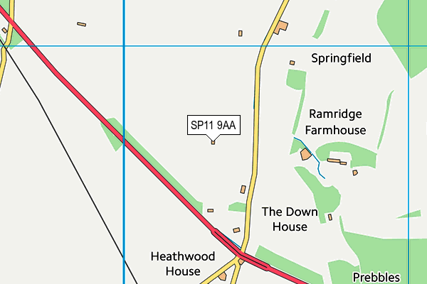 SP11 9AA map - OS VectorMap District (Ordnance Survey)