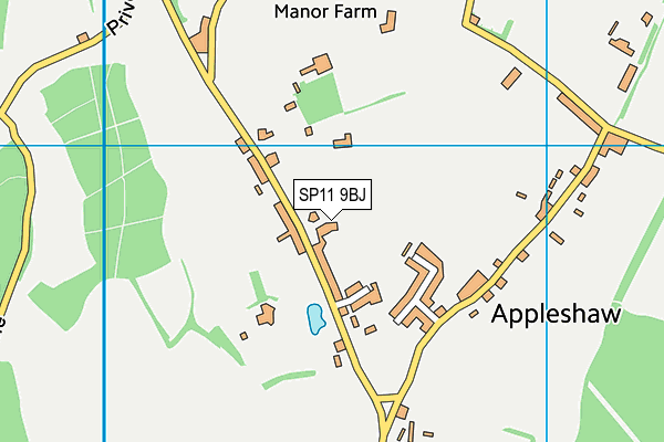 SP11 9BJ map - OS VectorMap District (Ordnance Survey)
