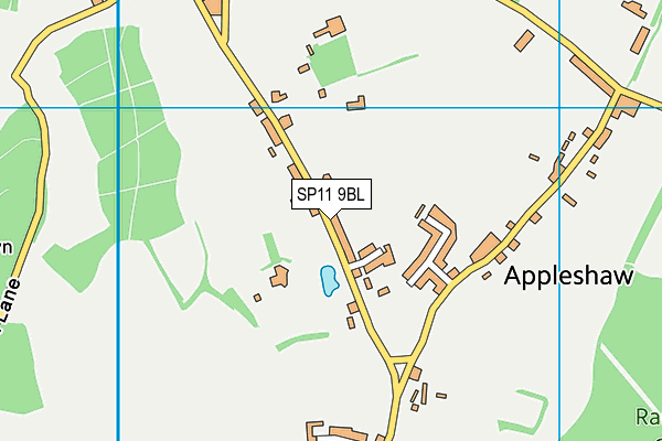 SP11 9BL map - OS VectorMap District (Ordnance Survey)