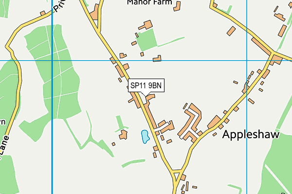 SP11 9BN map - OS VectorMap District (Ordnance Survey)