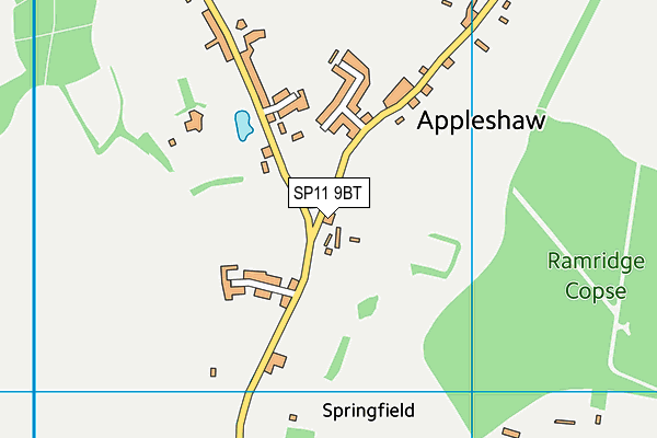 SP11 9BT map - OS VectorMap District (Ordnance Survey)