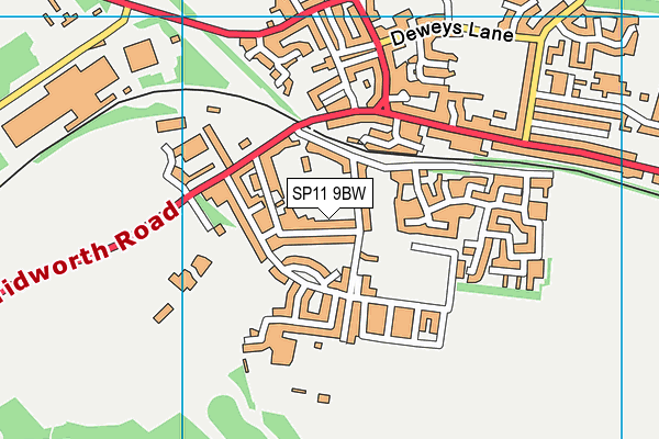 SP11 9BW map - OS VectorMap District (Ordnance Survey)