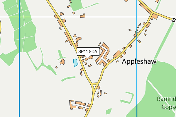 SP11 9DA map - OS VectorMap District (Ordnance Survey)