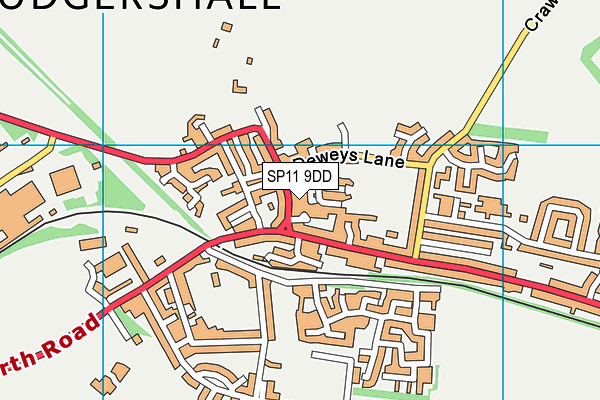 SP11 9DD map - OS VectorMap District (Ordnance Survey)