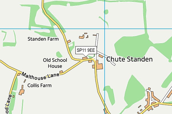 SP11 9EE map - OS VectorMap District (Ordnance Survey)